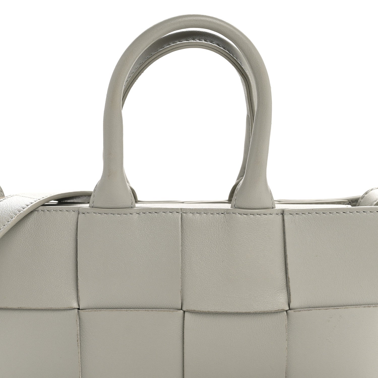 Nappa Maxi Intreccio Mini Arco East West Tote Agate Grey