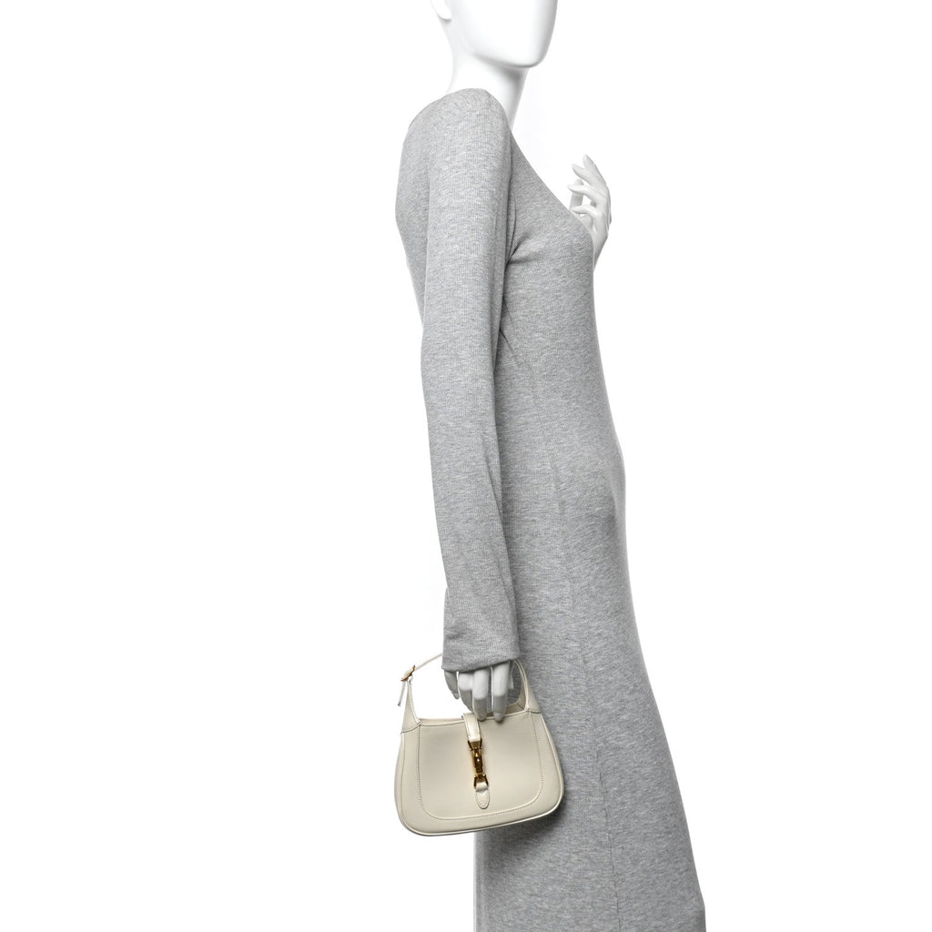 Boarded Dyana Lux Calfskin Mini Jackie 1961 Hobo Mystic White