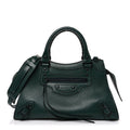 Grained Calfskin Neo Classic Matte Black Hardware S City Forest Green