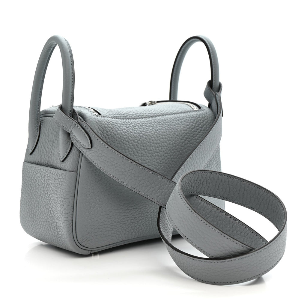 Taurillon Clemence Mini Lindy 20 Gris Pantin