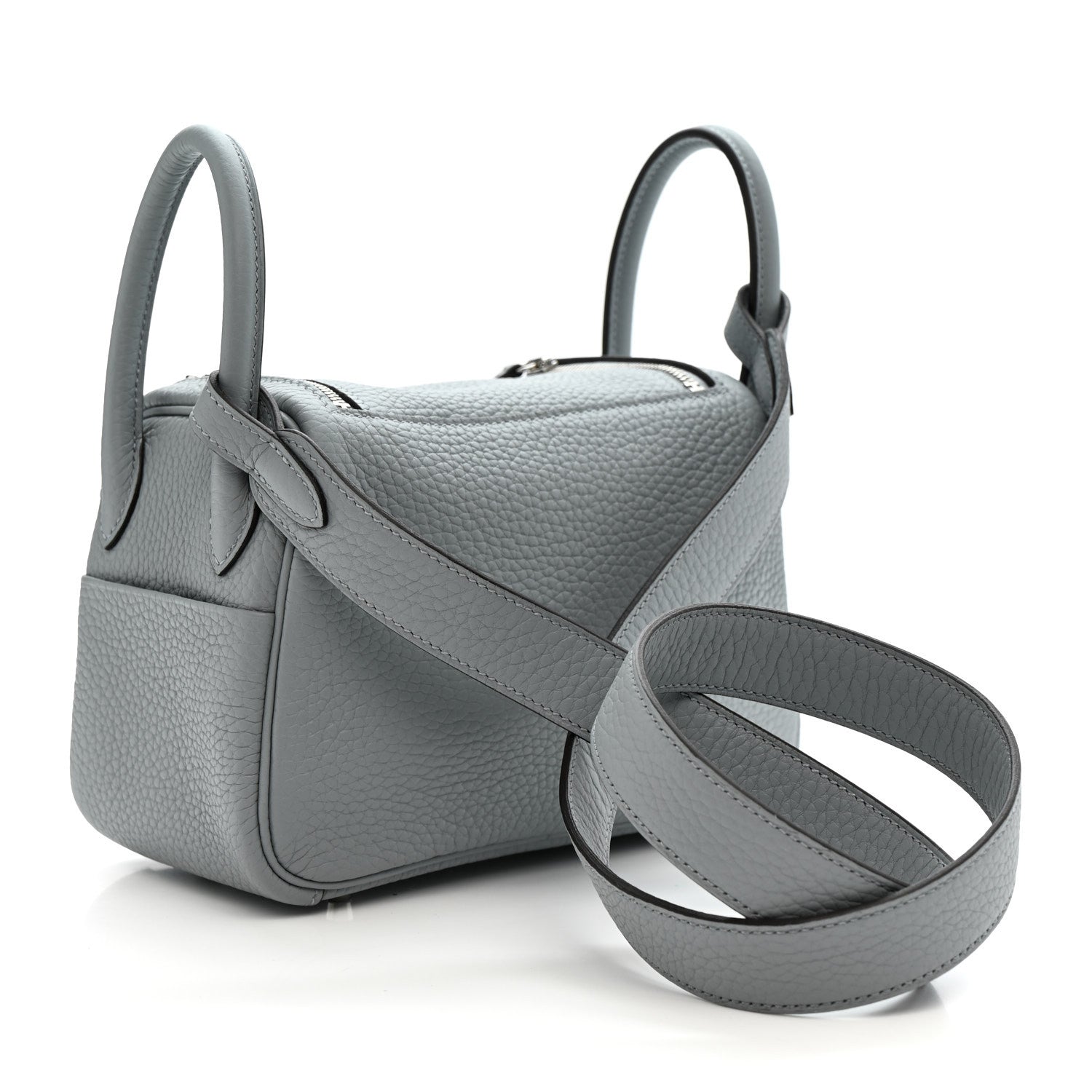 Taurillon Clemence Mini Lindy 20 Gris Pantin