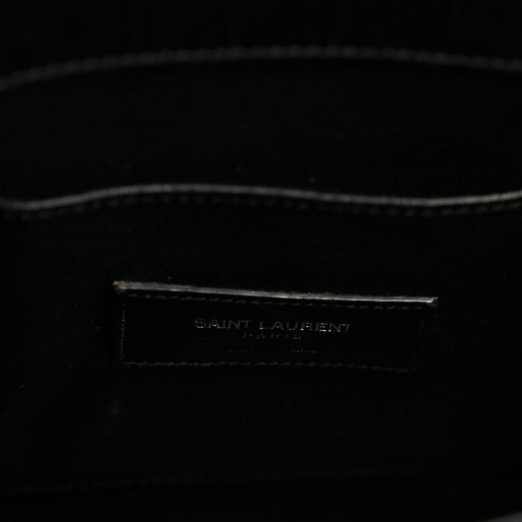 Calfskin Crocodile Embossed Baby Sac De Jour Black