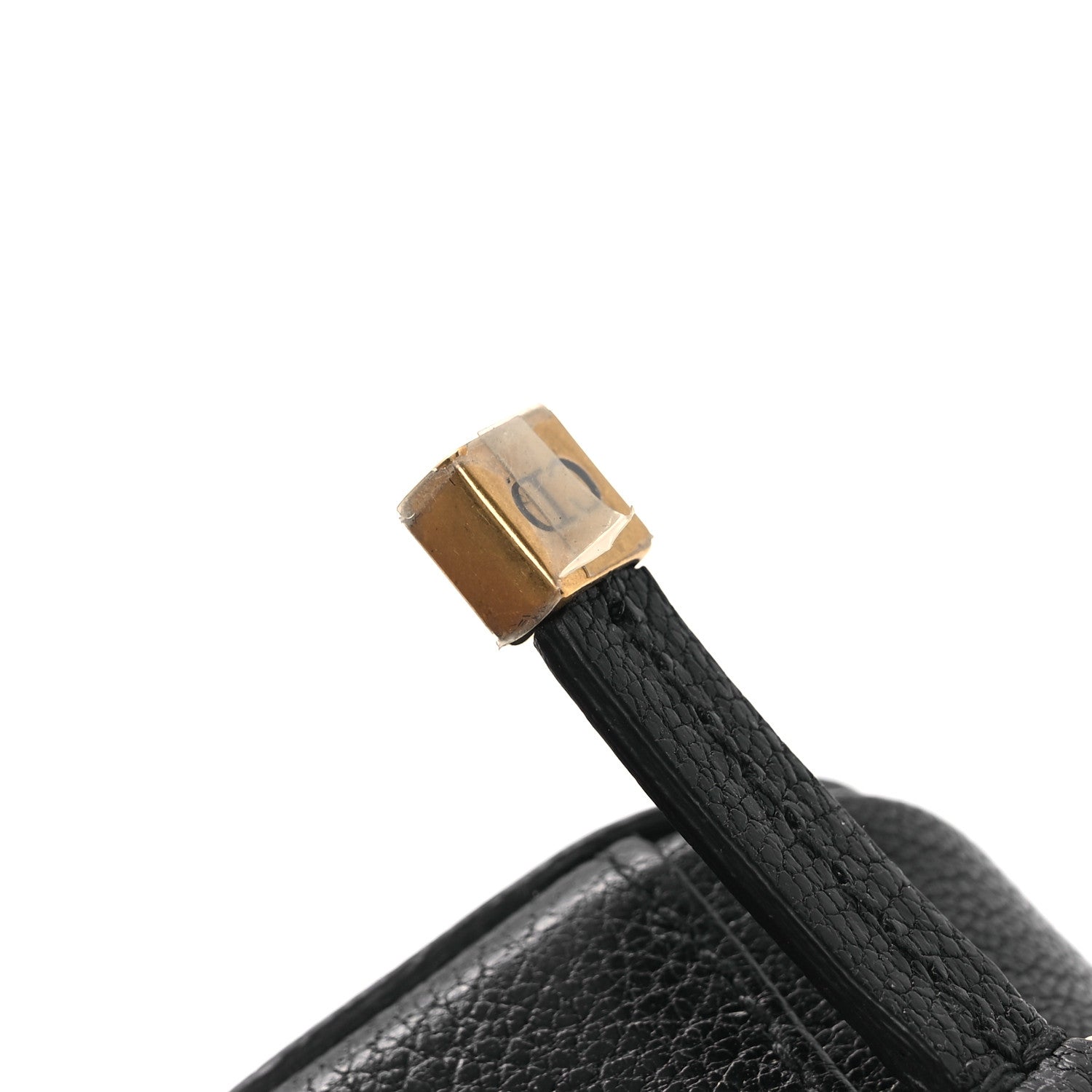 Goatskin Mini Saddle Shoulder Strap Pouch Black