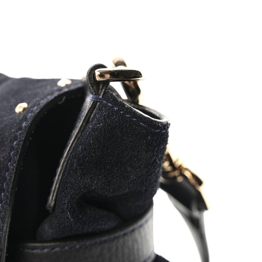 Heavy Suede Alexa Tassel Satchel Ink Blue