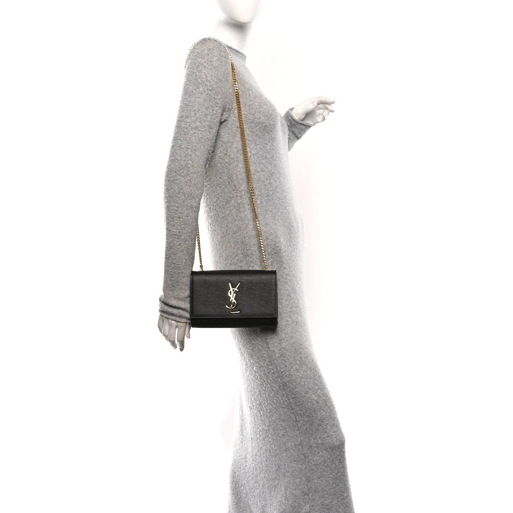 Grain De Poudre Small Monogram Kate Satchel Black