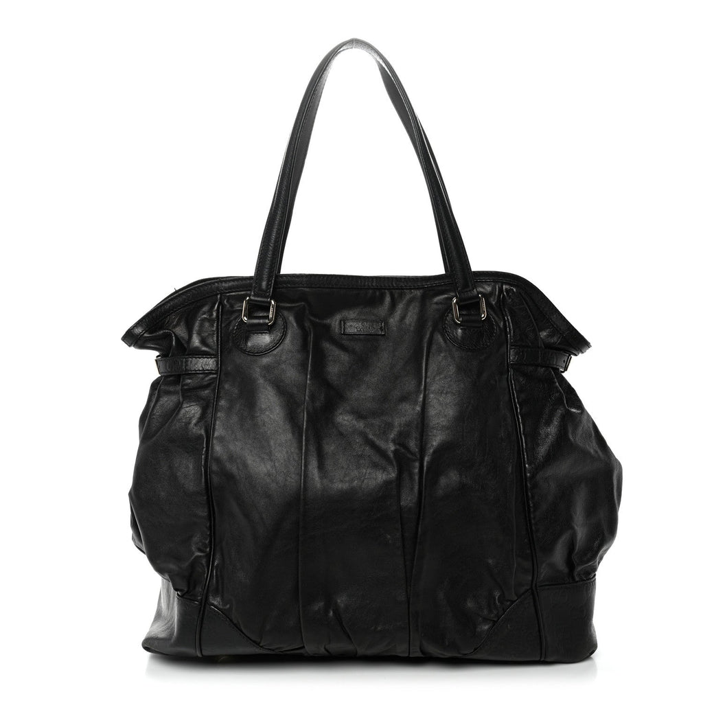 Calfskin Guccissima Full Moon Tote Black