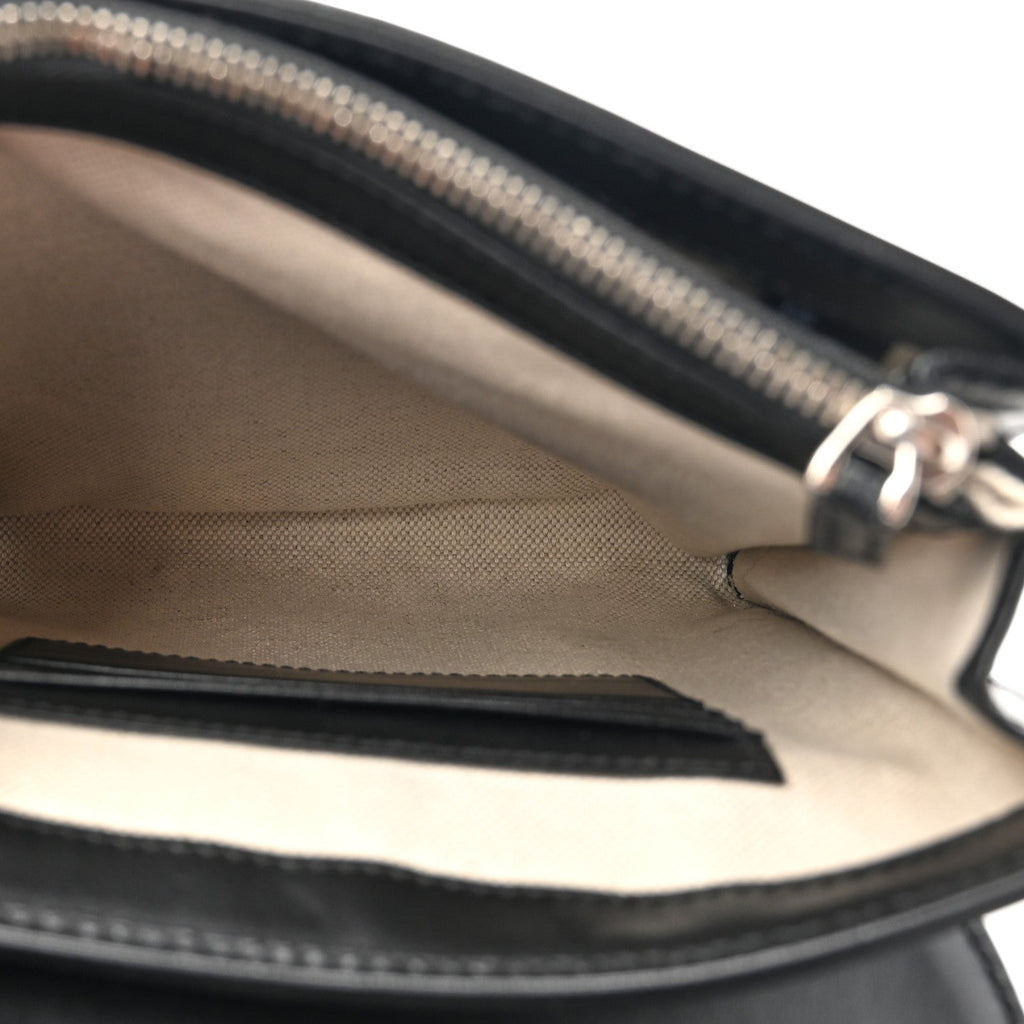 Calfskin GG Tennis Embossed Messenger Bag Black
