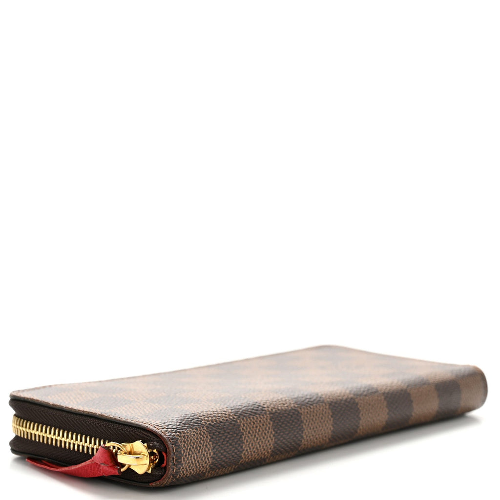 Damier Ebene Clemence Wallet Cherry