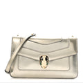 Metallic Serpenti Forever Small Shoulder Bag Silver