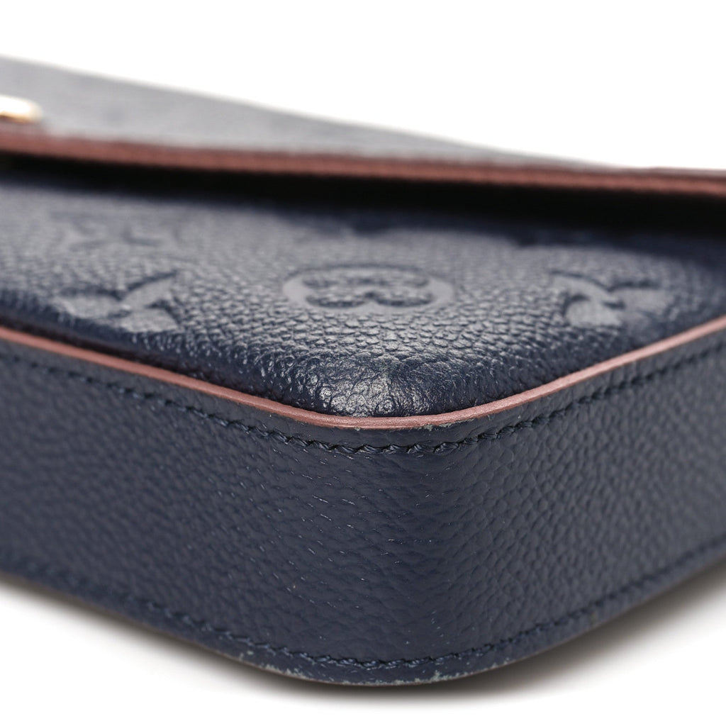Empreinte Pochette Felicie Chain Wallet Marine Rouge