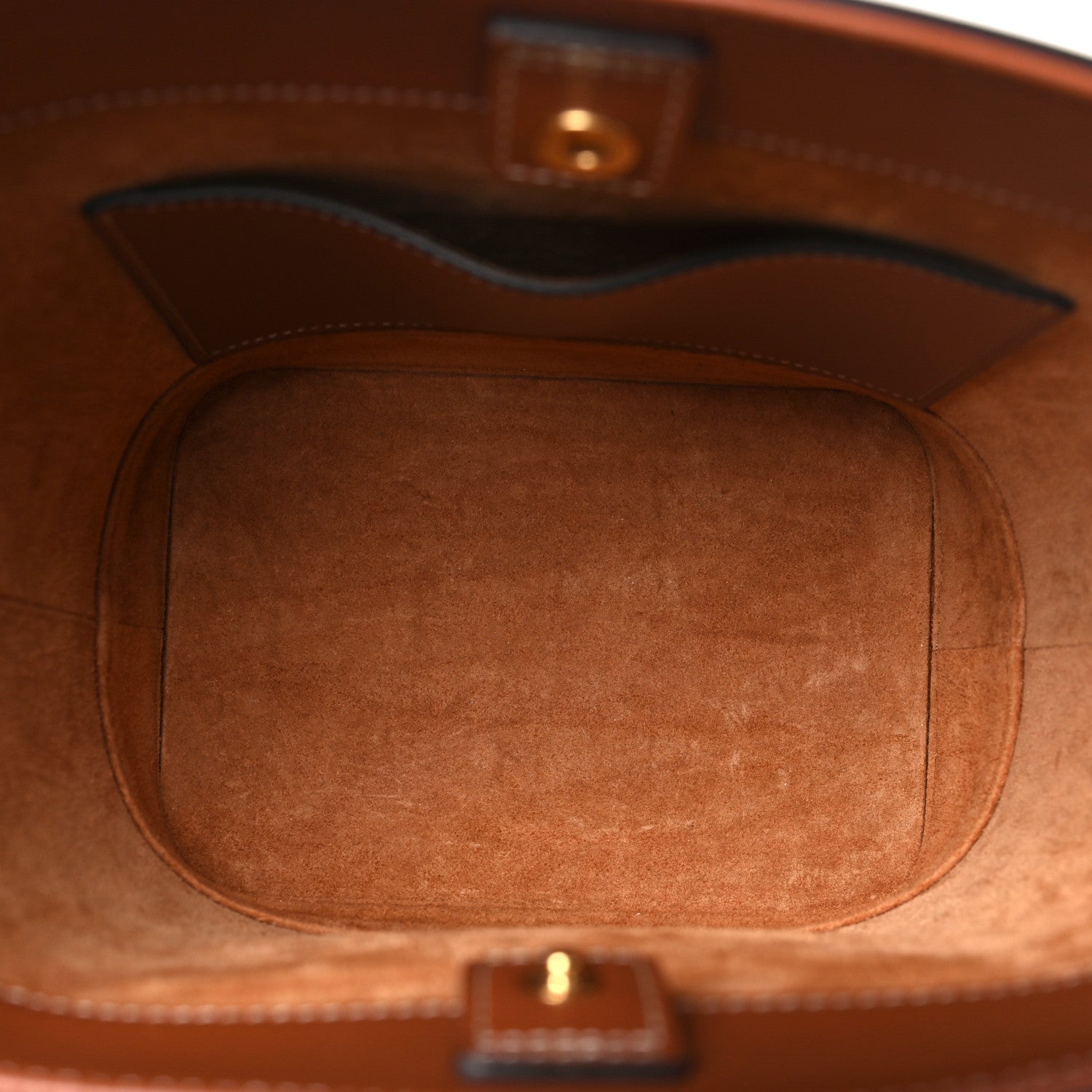 Smooth Calfskin Small Cuir Triomphe Bucket Bag Tan