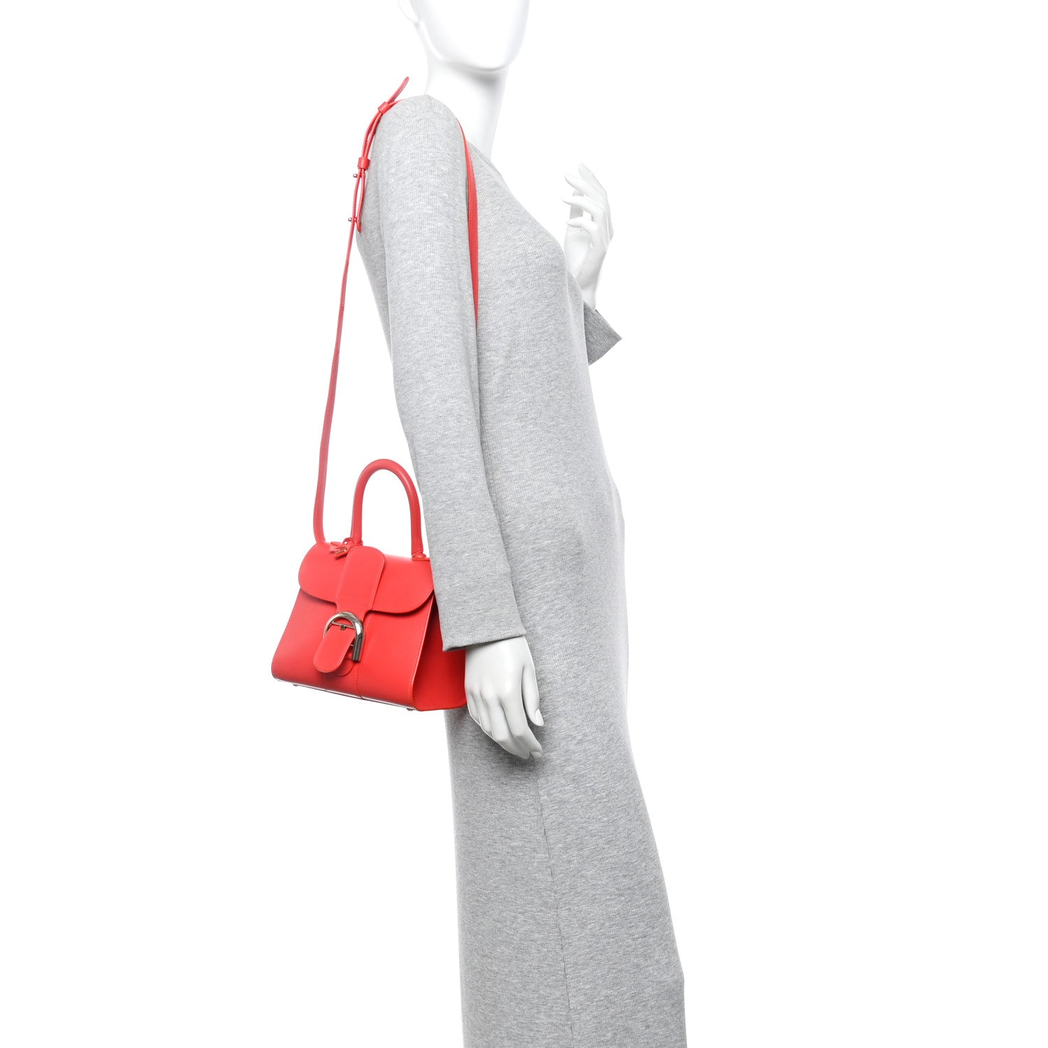 Box Calfskin Mini Brillant Satchel Coral