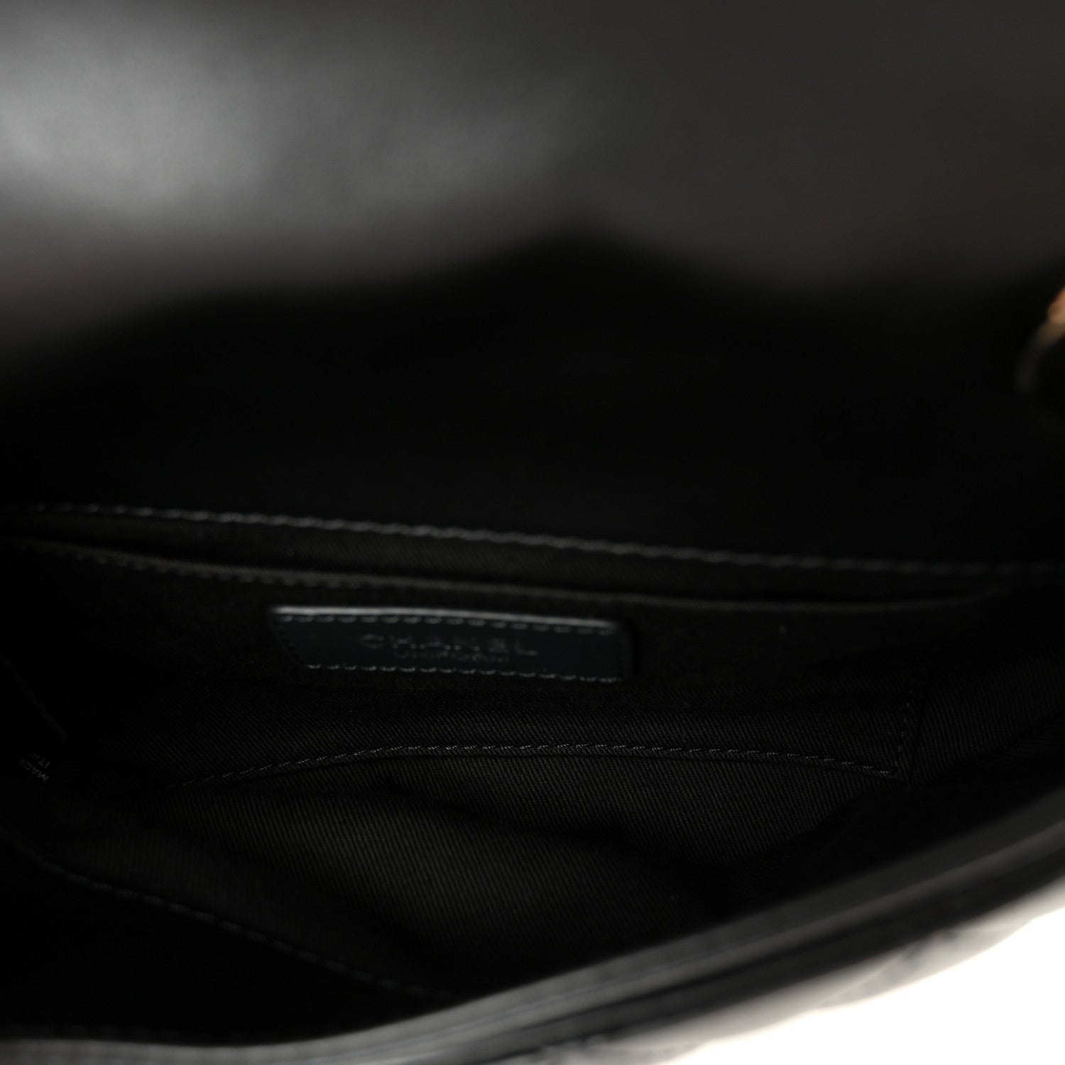 Calfskin Quilted CC Uniform Flap Belt Bag Black