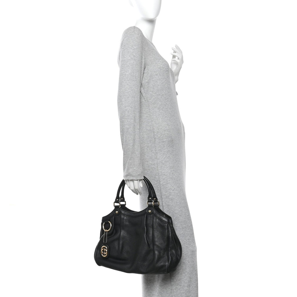 Calfskin Medium Sukey Tote  Black
