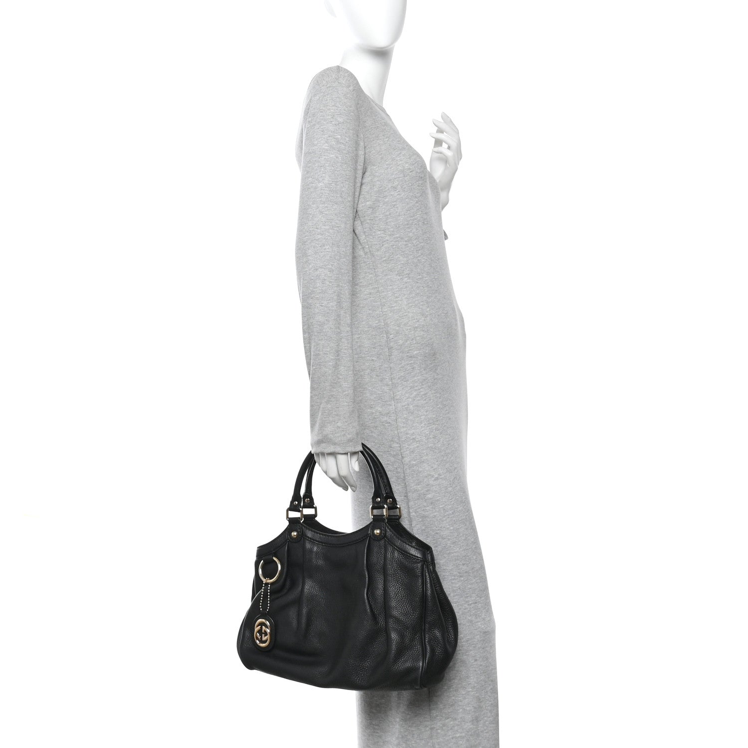 Calfskin Medium Sukey Tote  Black