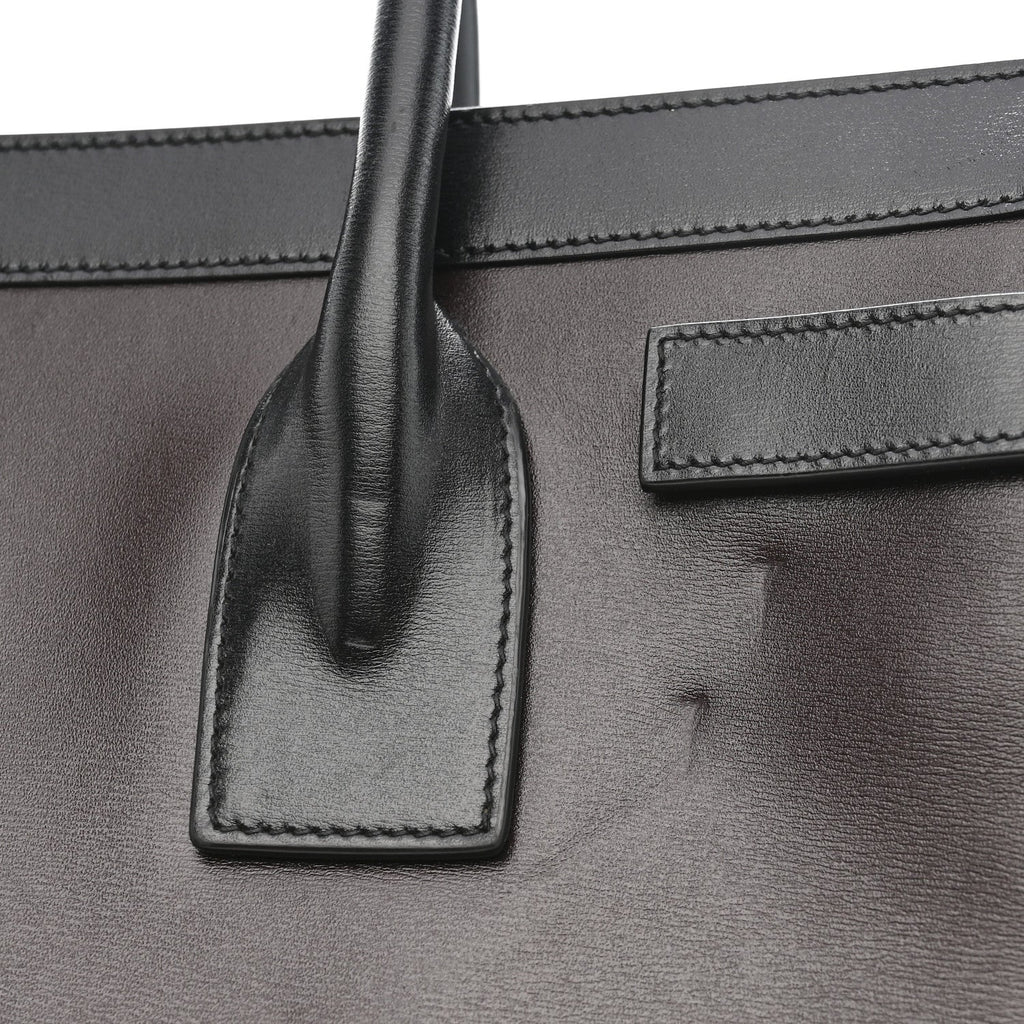 Calfskin Bi-Color Small Sac De Jour Burgundy Black