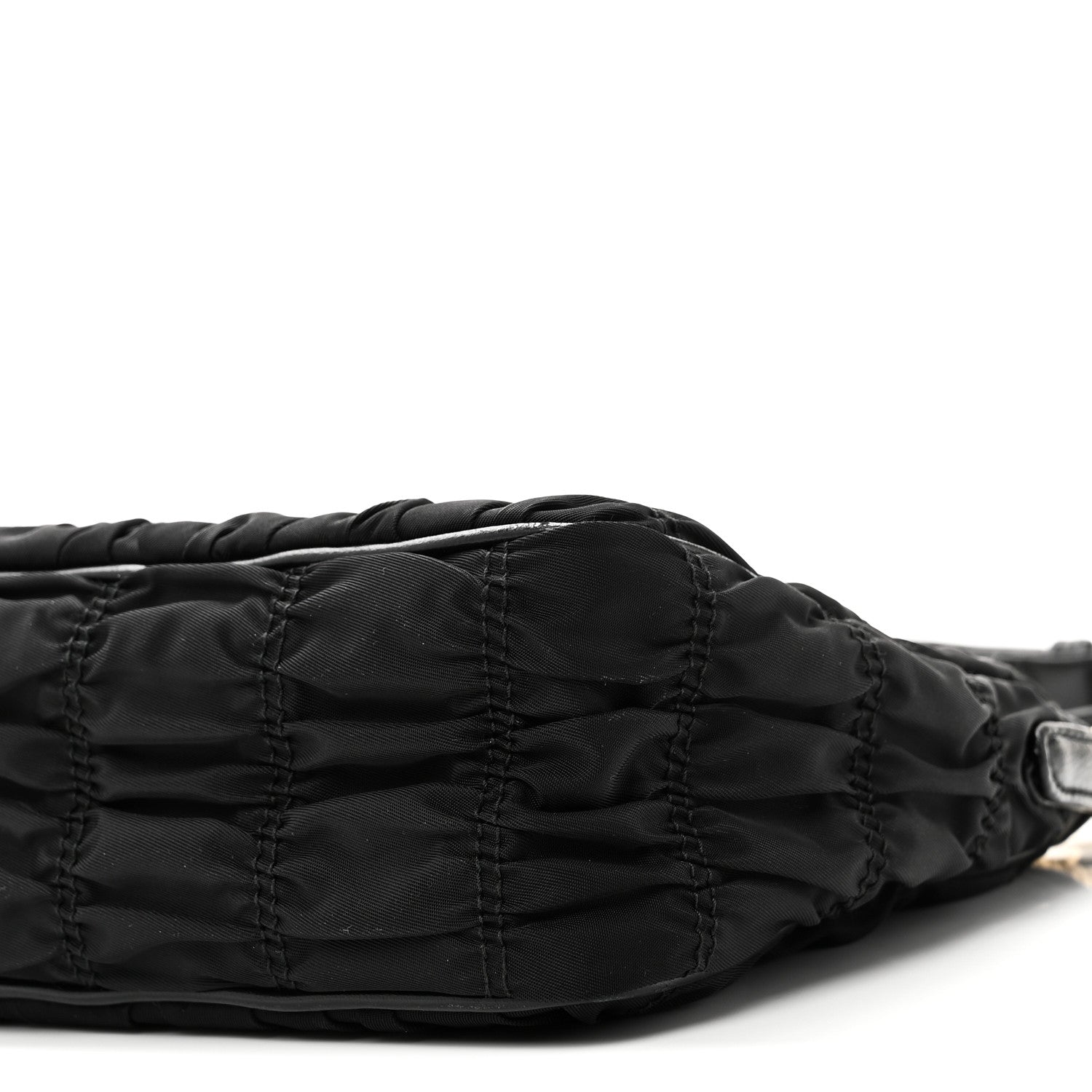 Tessuto Nylon Gaufre Shoulder Bag Black