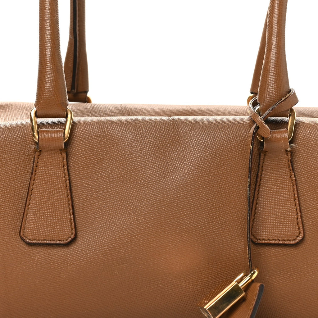Saffiano Rectangular Shoulder Bag Brown