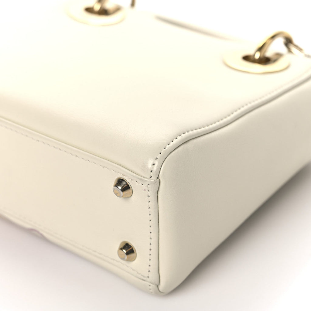 Calfskin Niki De Saint Phalle Dioramour Mini Supple Lady Dior White Multicolor