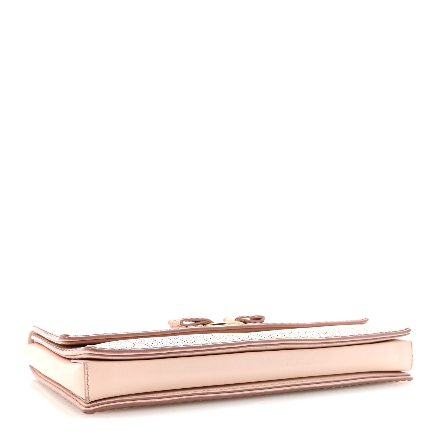 Perforated Calfskin Ginny Bow Crossbody Bag Light Pink