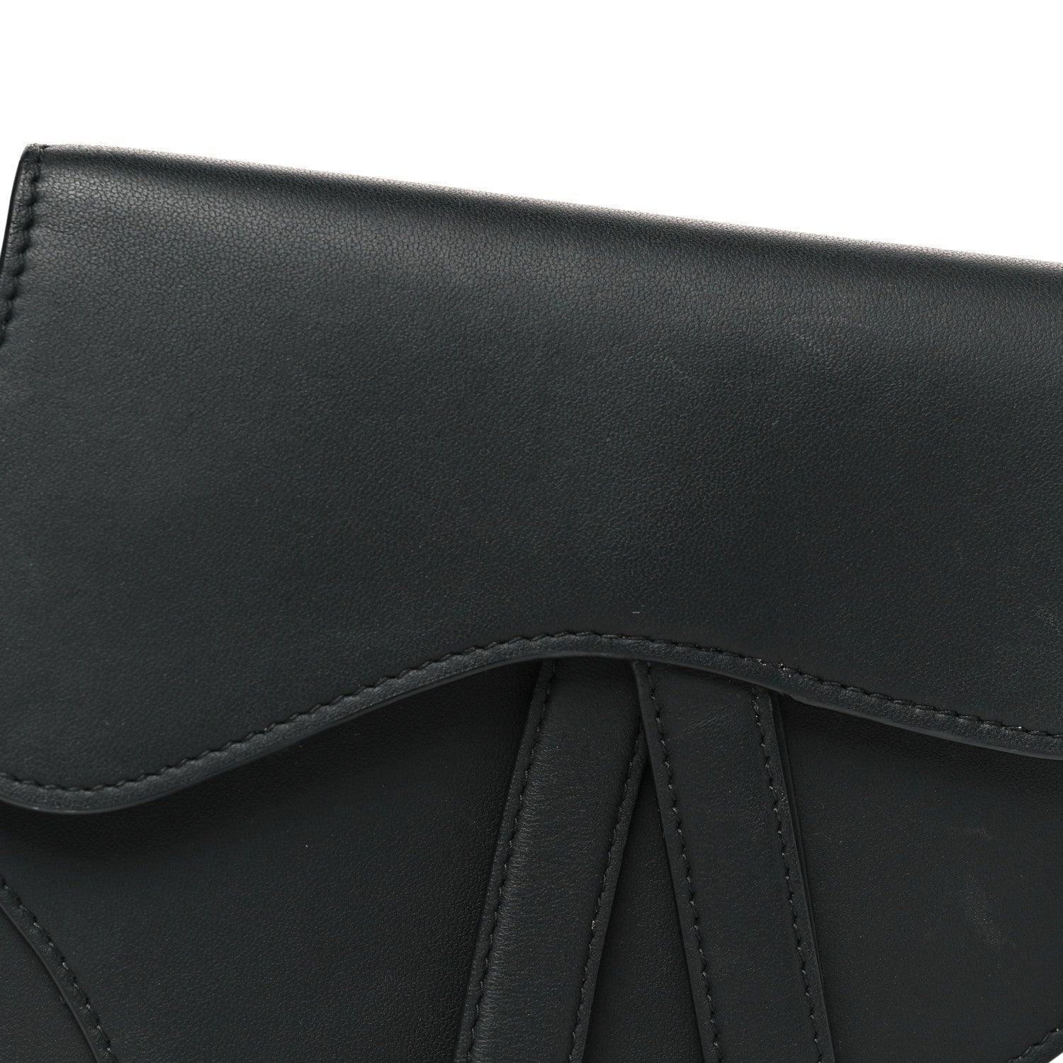 Ultra Matte Calfskin Saddle Belt Bag Black