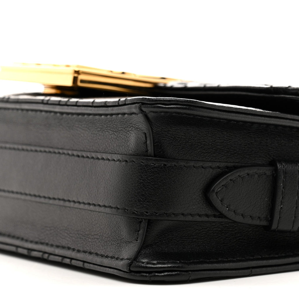 Calfskin Quilted All Over Miss Dior Flap Black