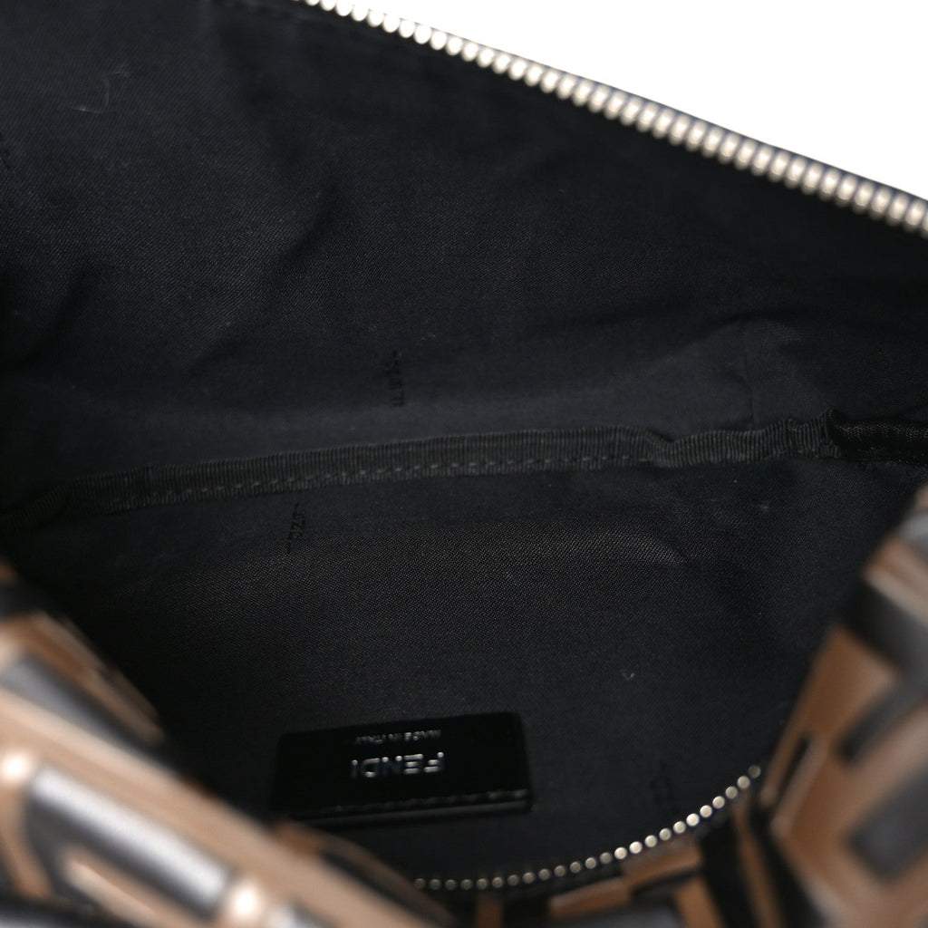 Vitello Century Bi-Color FF 1974 Embossed Belt Bag Maya Black