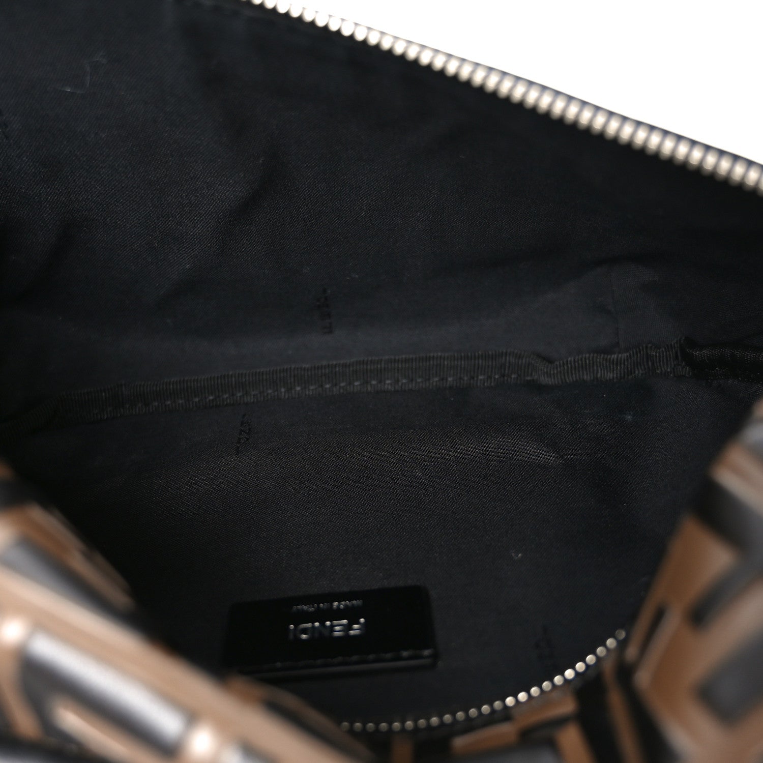 Vitello Century Bi-Color FF 1974 Embossed Belt Bag Maya Black