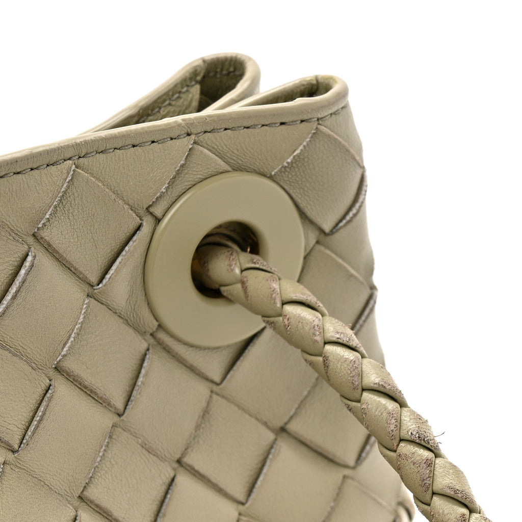 Nappa Intrecciato Small Andiamo Shoulder Bag Travertine