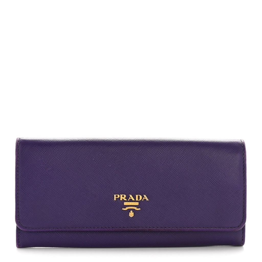 Saffiano Lux Continental Flap Travel Wallet Viola Multicolor