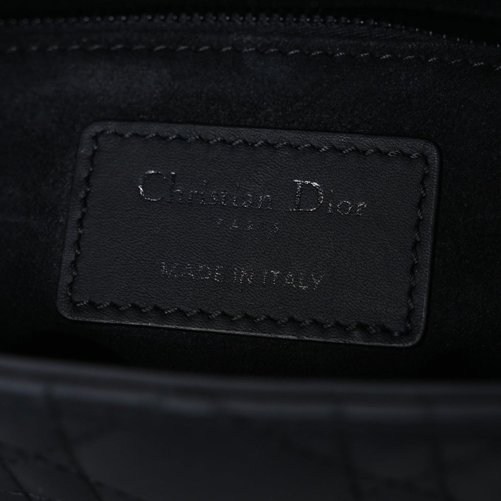 Ultra Matte Calfskin Cannage Small My ABCDior Lady Dior Black