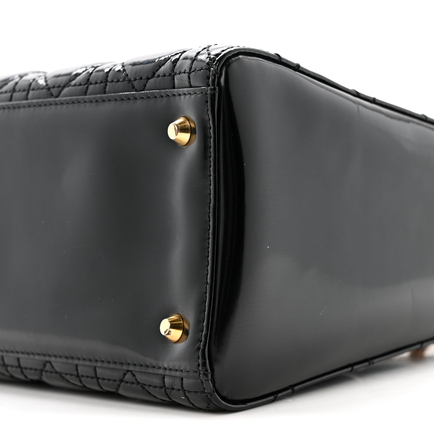 Patent Cannage Medium Lady Dior Black