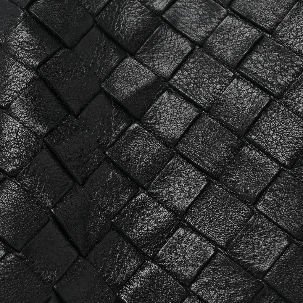 Nappa Maxi Intreccio The Pouch Oversized Clutch Black