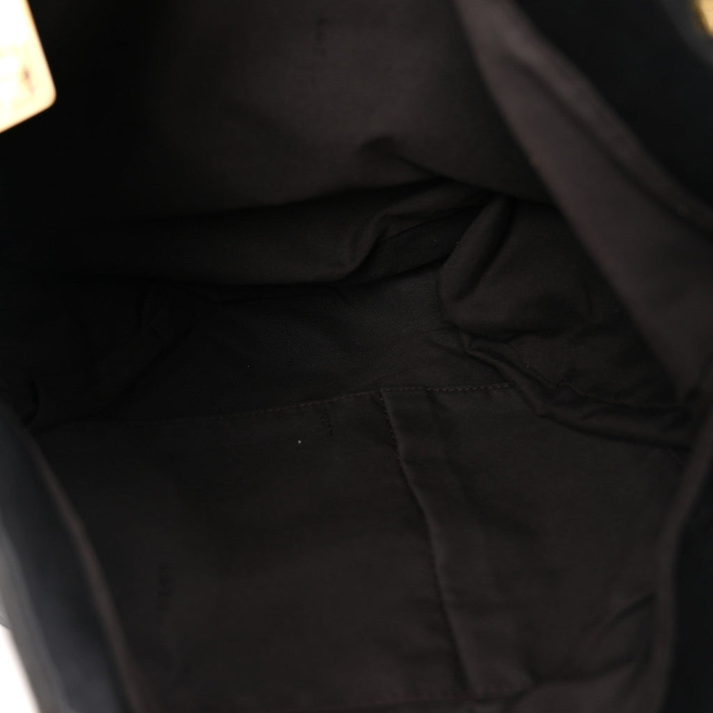 Crinkled Lambskin Mia Tote Black