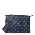 Lambskin Embossed Monogram Coussin PM Denim Blue