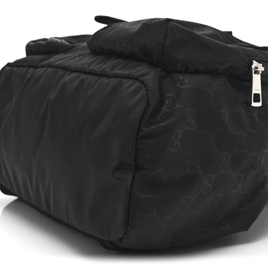 Nylon Monogram Medium Light Single Buckle Backpack Black