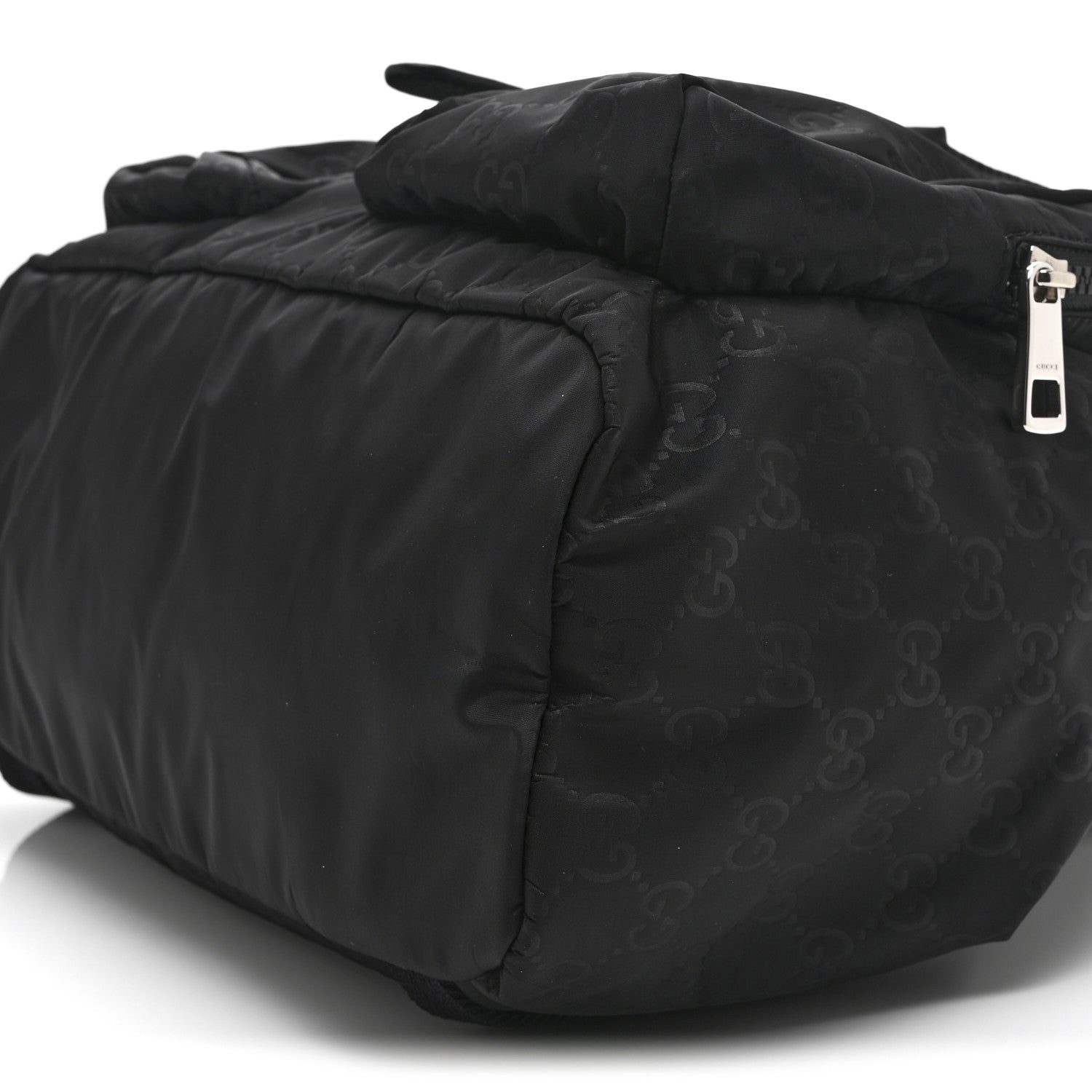 Nylon Monogram Medium Light Single Buckle Backpack Black