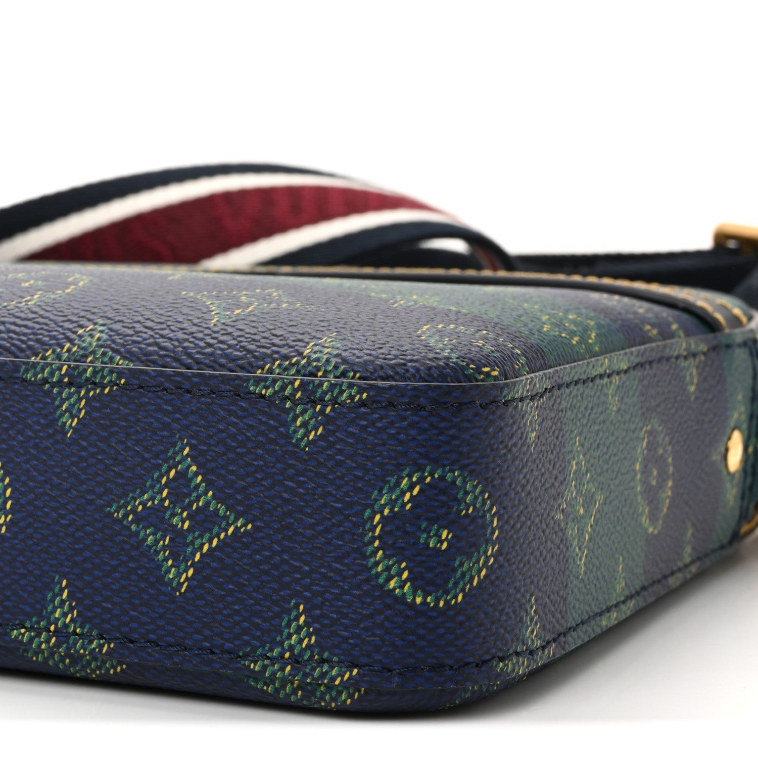 Monogram Heritage Stripes Trio Messenger Blue