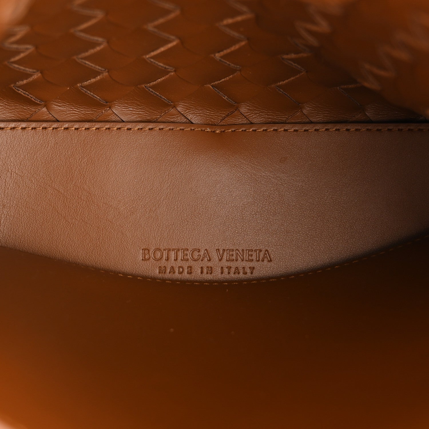 Suede Intrecciato Small Andiamo Shoulder Bag Amber