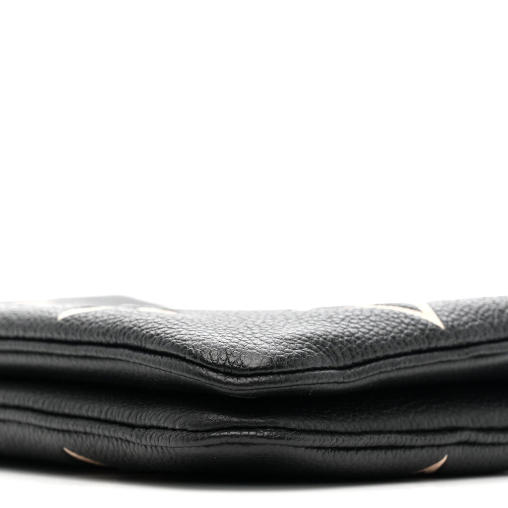 Empreinte Monogram Giant Double Zip Pochette Black Cream