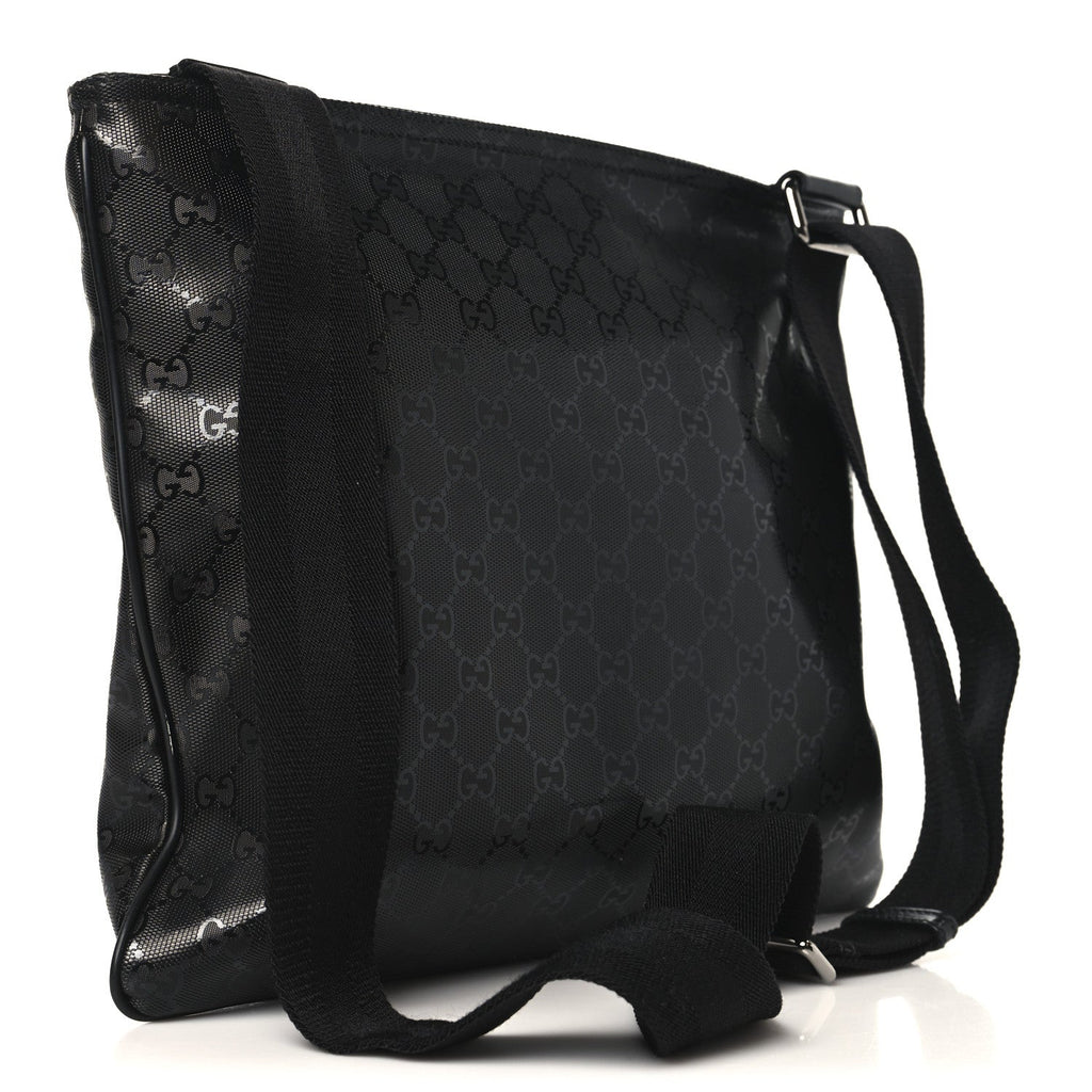 Imprime Monogram Medium Flat Messenger Bag Black