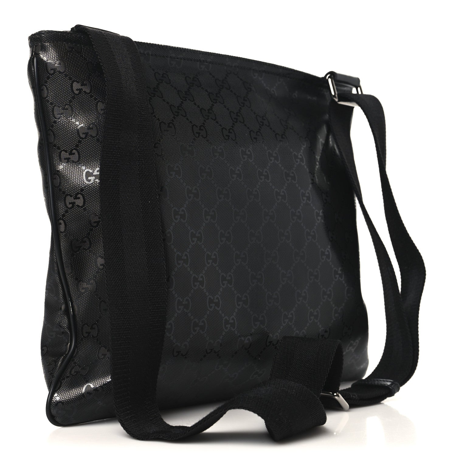 Imprime Monogram Medium Flat Messenger Bag Black