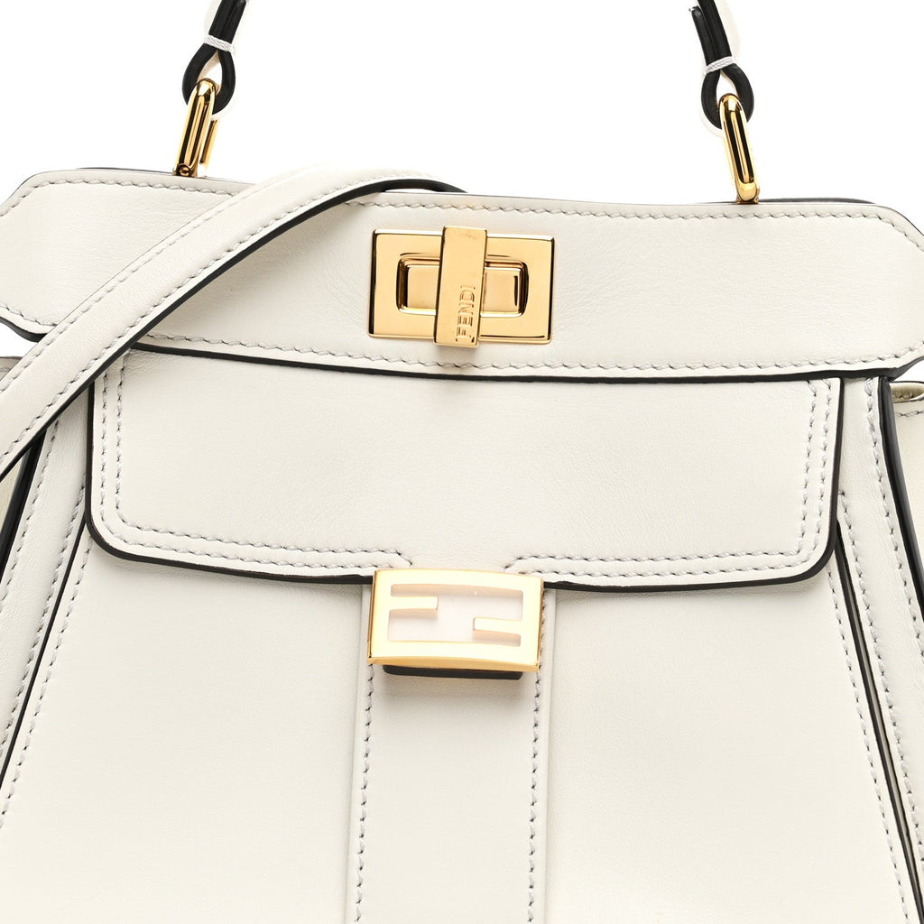 Nappa Pocket Mini Peekaboo Iconic Satchel White