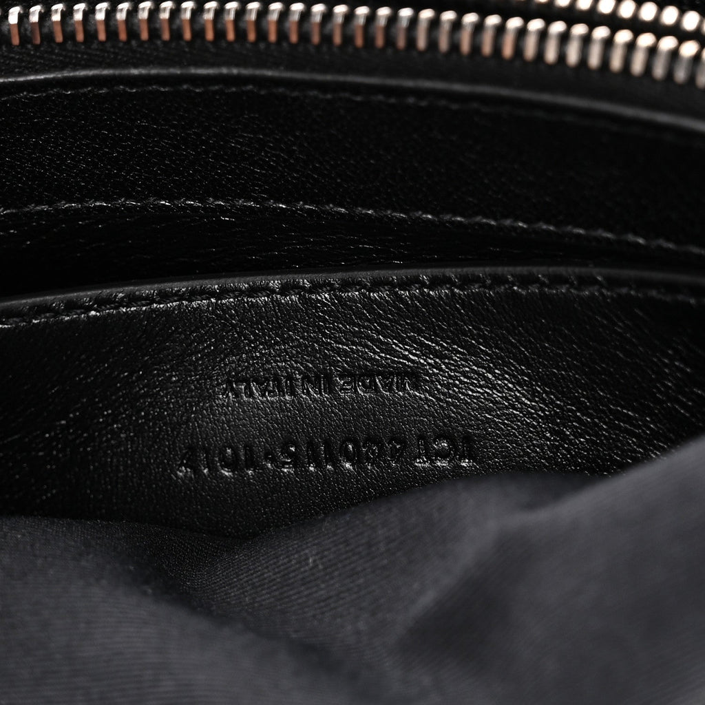 Calfskin Mixed Matelasse Triquilt Large Monogram Satchel Black