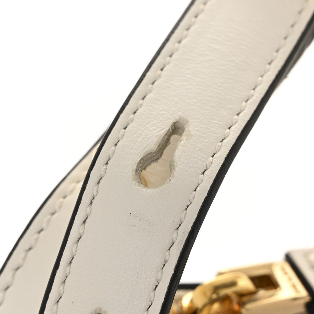 Soft Calfskin Arque Shoulder Bag White