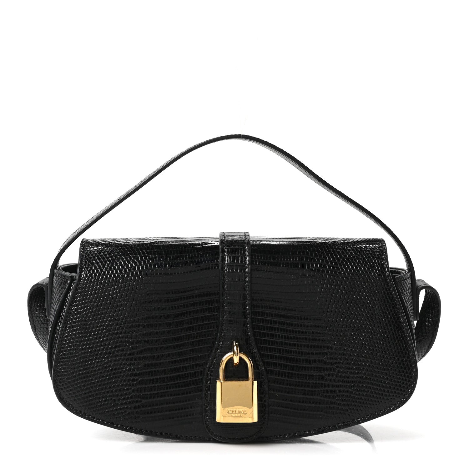 Lizard Tabou Clutch On Strap Black