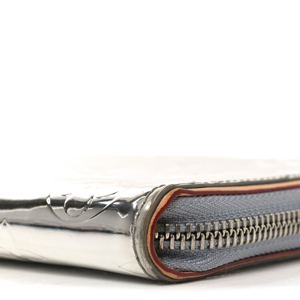 Monogram Mirror Zippy Wallet Silver