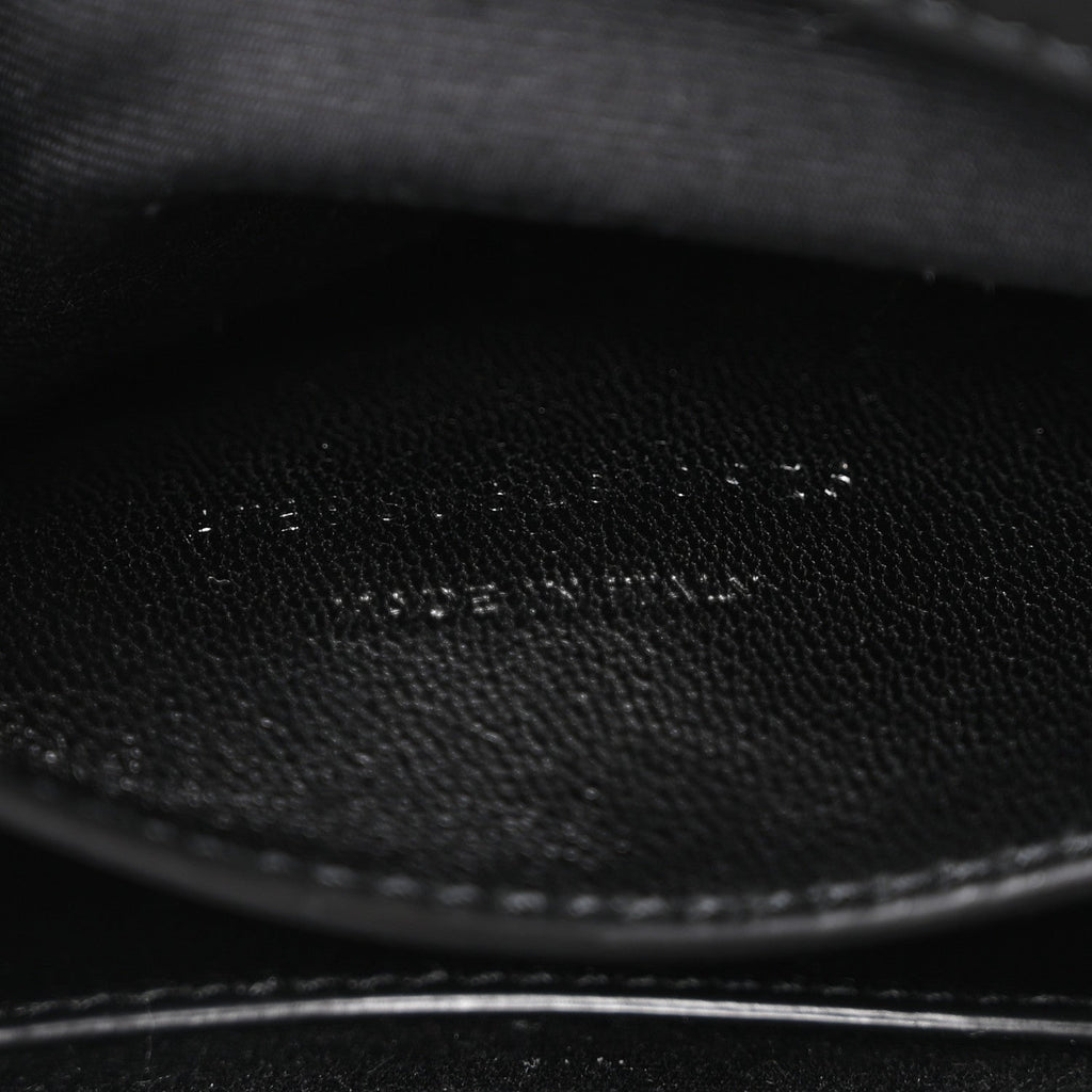Lambskin Chevron Quilted Mini LouLou Black