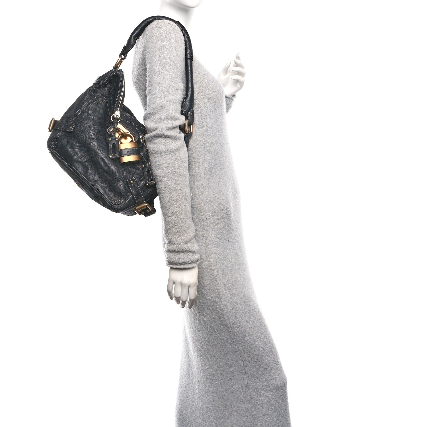 Calfskin Paddington Hobo Black