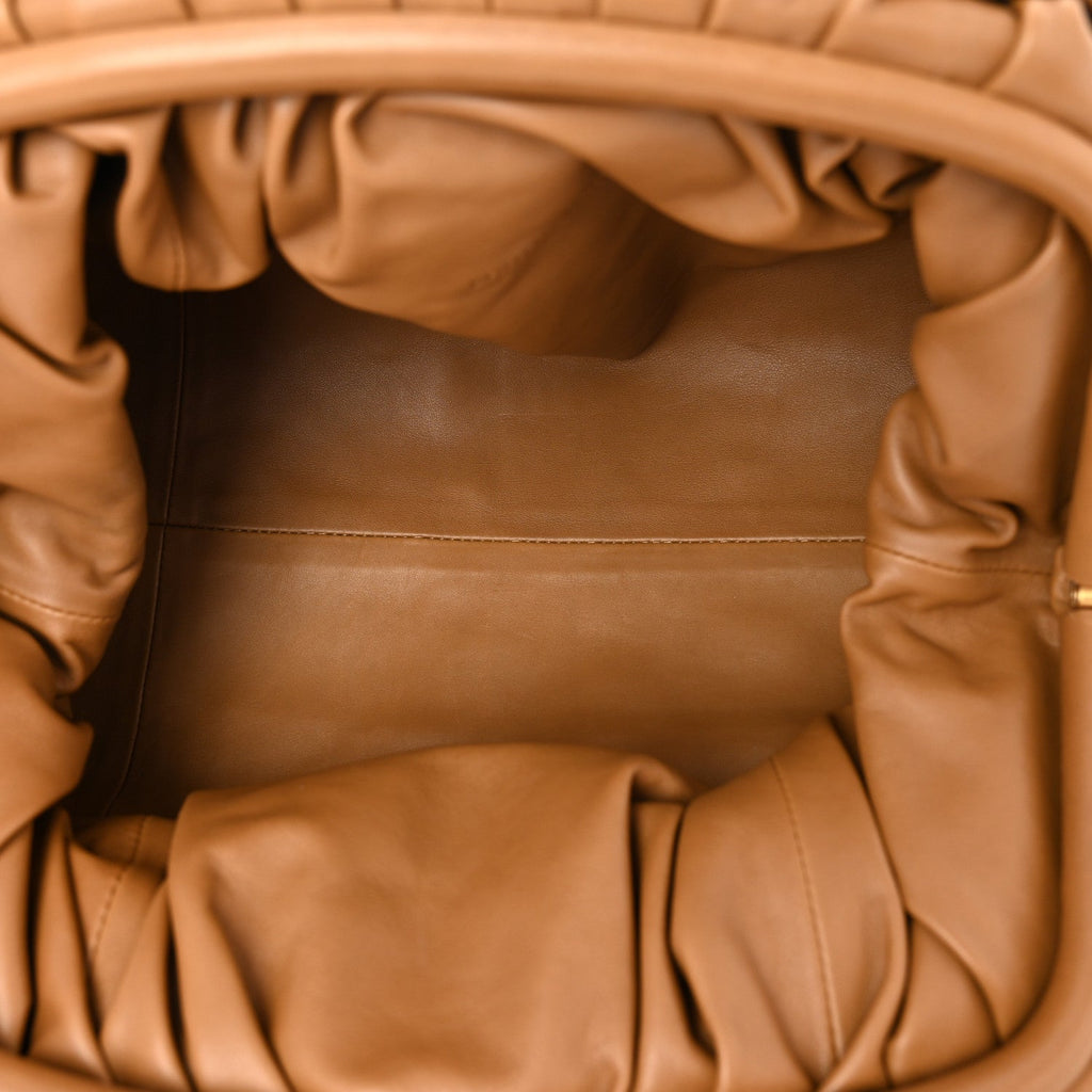 Smooth Butter Calf The Pouch Oversized Clutch Cammello